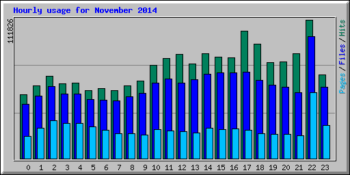 Hourly usage for November 2014