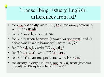 phonetic john Estuary English phonetic john Estuary English