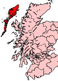 map of Scotland showing Na h-Eileanan an Iar